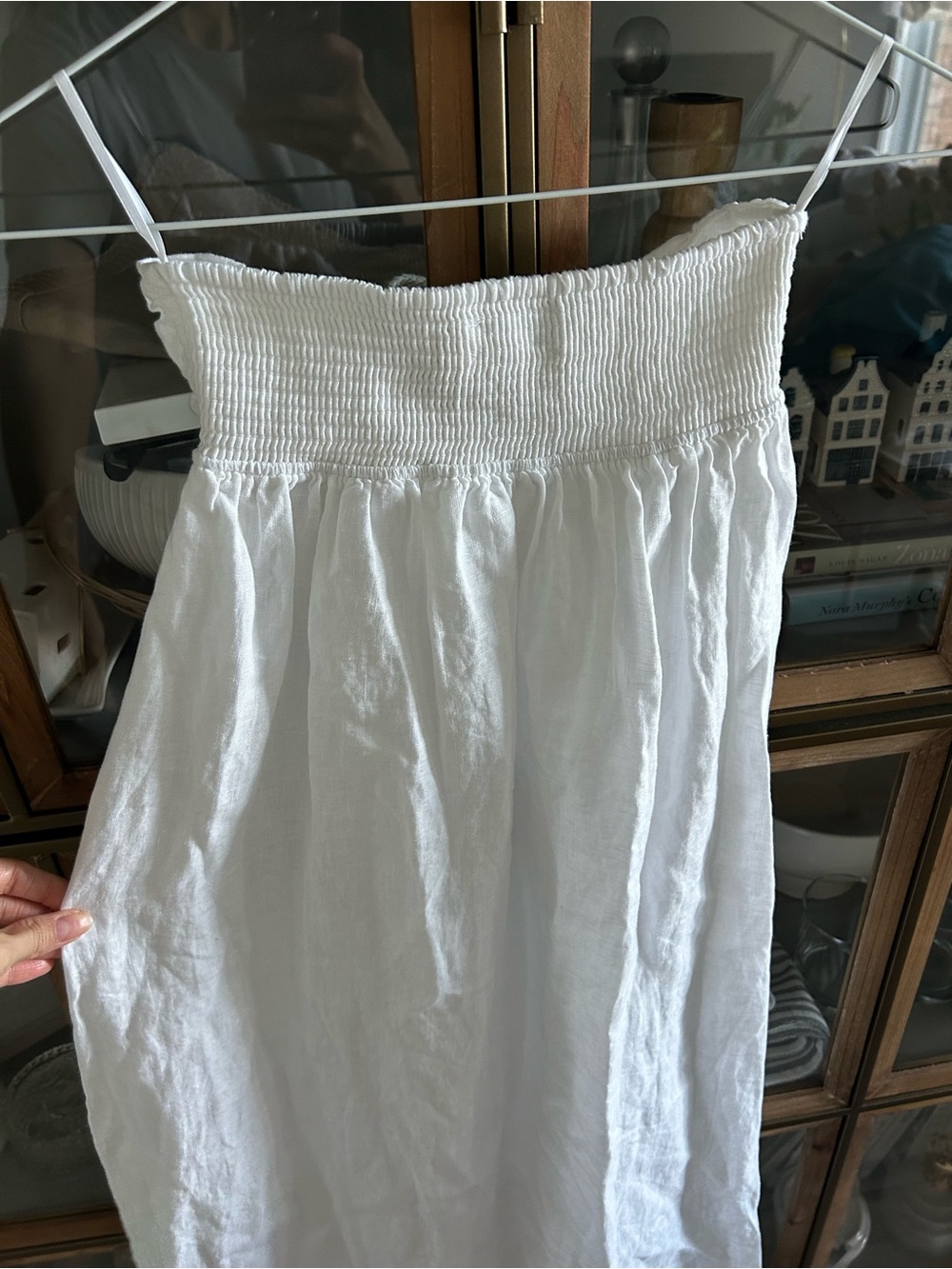 Aritzia Little Moon 100% Linen White Strapless Maxi Dress - Picture 11 of 15